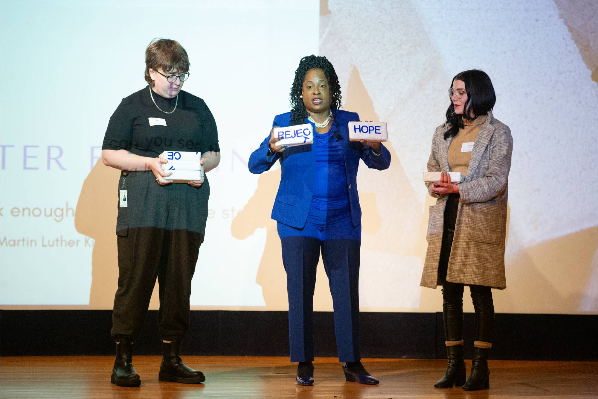 people on a stage